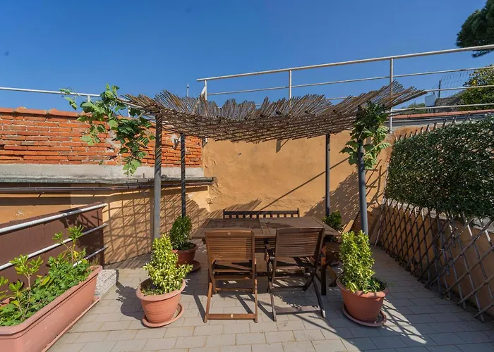 012b - Loft, Casa In Centro Con Terrazza Gigante Privata, 100metri Da Spiaggia E Mare * Moneglia