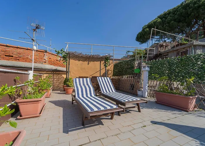 012b - Loft, Casa In Centro Con Terrazza Gigante Privata, 100metri Da Spiaggia E Mare * Moneglia